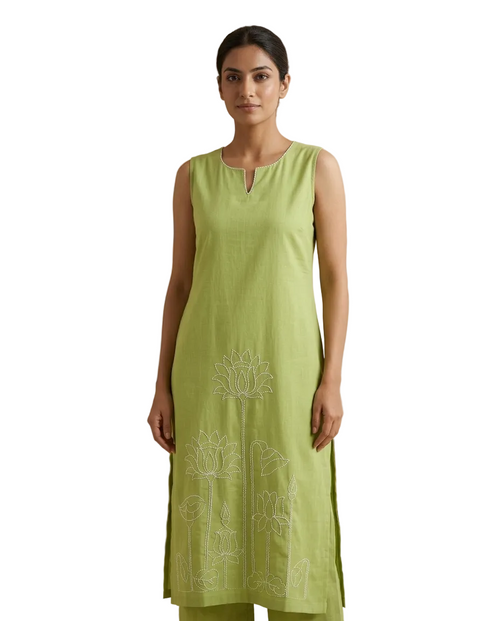 Pistachio Green Embroidered Co-ord Set
